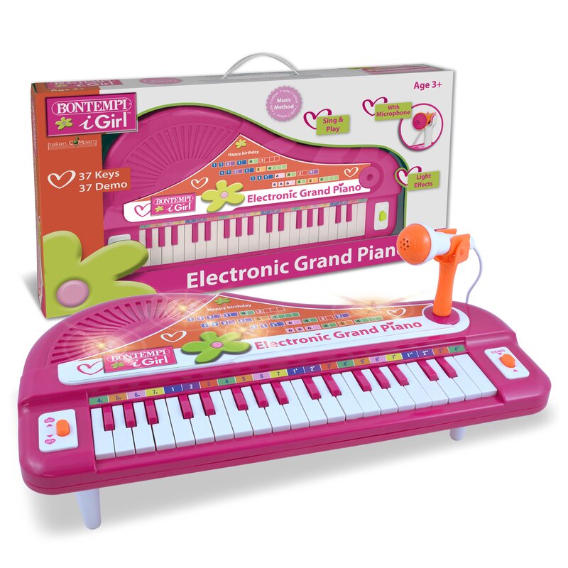 Bontempi - Pian Electronic Magic Cu lumini, Cu 37 de clape