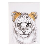 Childhome - Pictura in ulei  30x40 cm, Leu cu detalii aurii