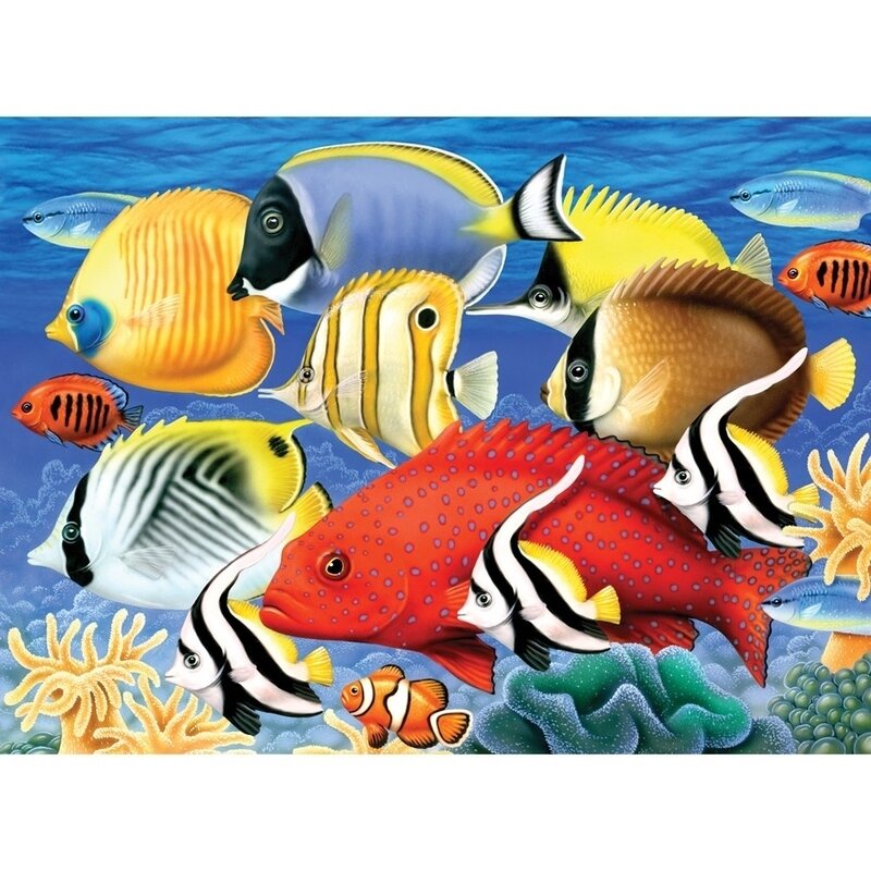 Pictura pe numere juniori - pesti tropicali