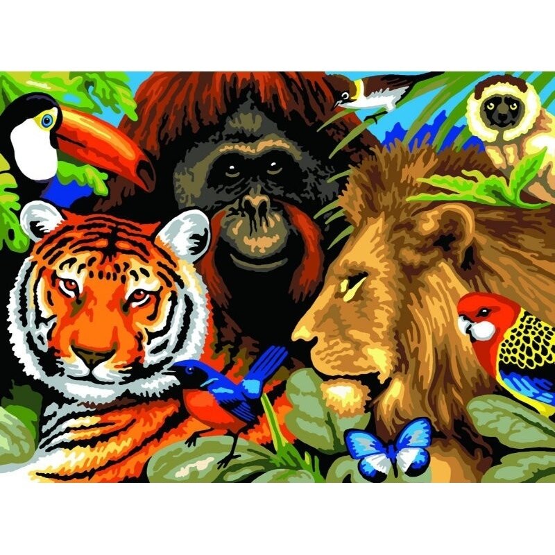 Pictura pe numere juniori - safari