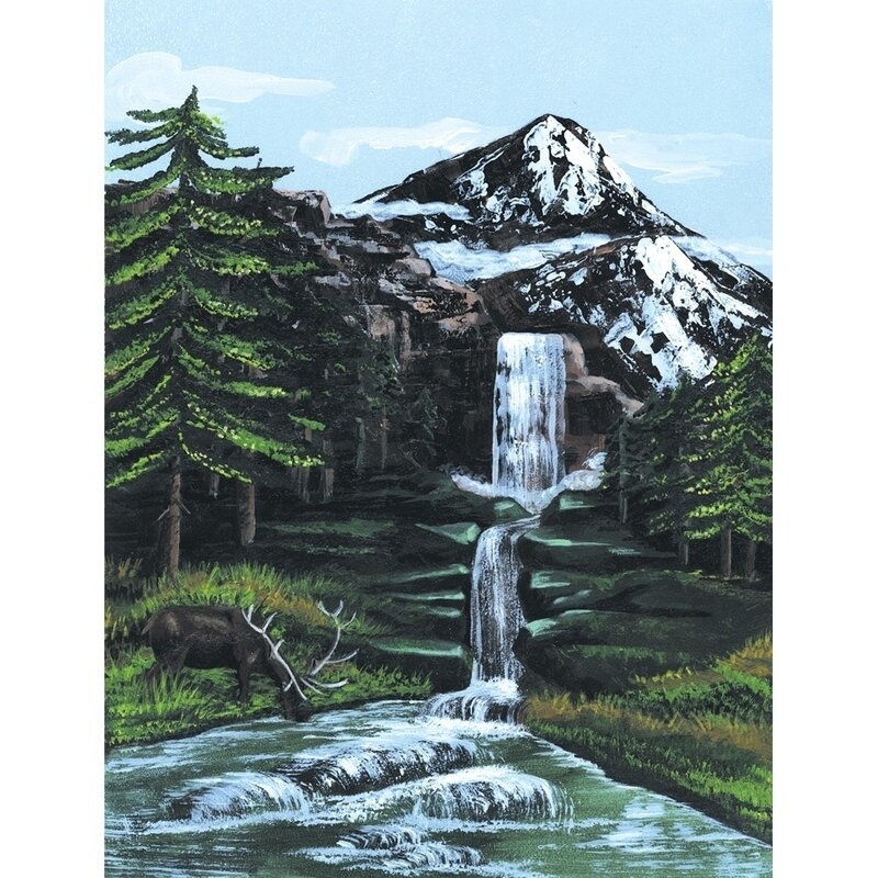 Pictura pe panza 23x31x2.5 - peisaj montan
