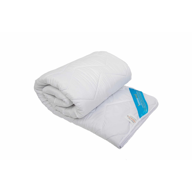 Pilota antiacarieni si antifungi, somnomed, microfibra alba, 150x200, umplutura de vara, 120 gsm