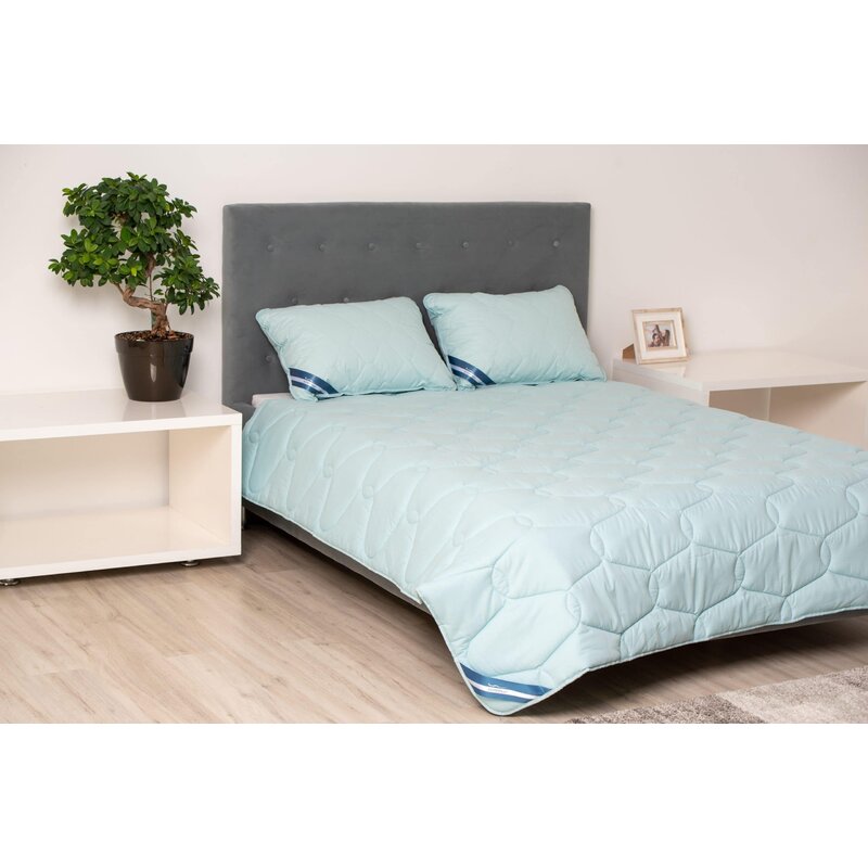Somnart - pilota bumbac bella 200x220cm, umplutura grosime medie de vara, blue