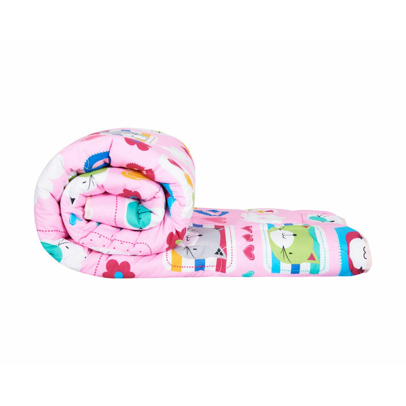 Pilota bumbac somnart pisicute, 200x220cm, umplutura 300 gsm