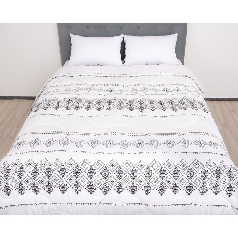 Somnart - pilota de iarna matlasata afrodita somnomed, 150x200 cm, policotton imprimat, sezon rece, 400 g/mp