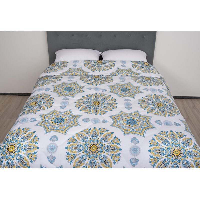 Somnart - pilota de iarna matlasata armonia somnomed, 150x200 cm, policotton imprimat, sezon rece, 400 g/mp