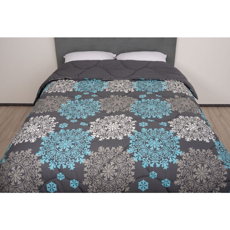 Somnart - pilota de iarna matlasata artemis somnomed, 180x200 cm, policotton imprimat, sezon rece, 400 g/mp