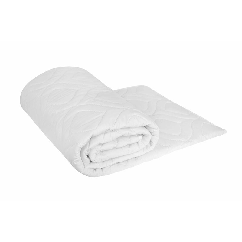 Somnart - pilota matlasata alba ultrasleep , 180x200 cm microfibra, lavabila la 90°c, umplutura 250 gsm