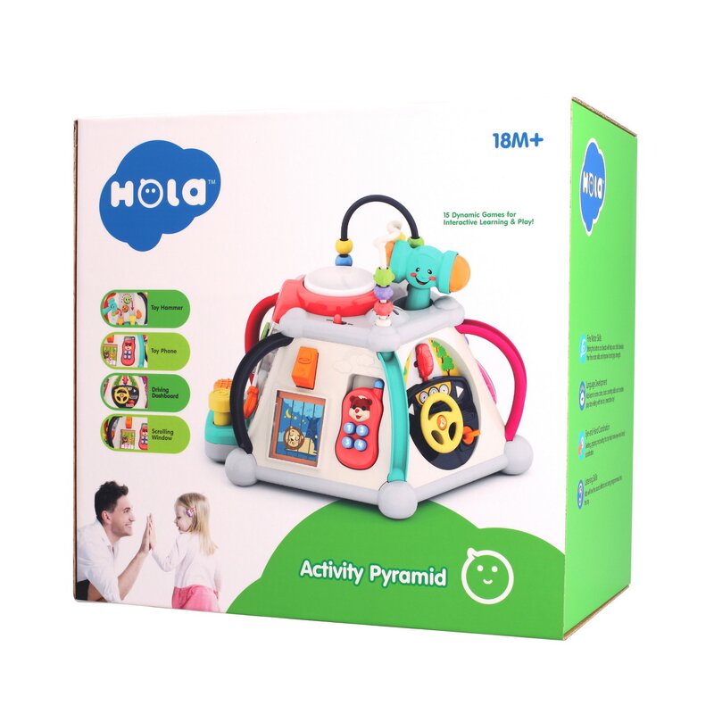Jucarii bebe - piramida cu activitati cu sunete si lumini