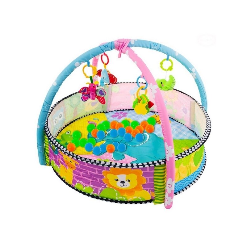 Eurobaby - centru de activitati piscina cu 30 de bile, multicolor