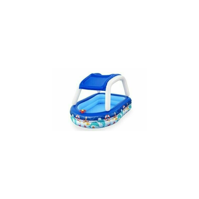 Bestway - Piscina gonflabila cu acoperis copii, 54370, multicolor, 282 Litri, 213 x 155 x 132 cm