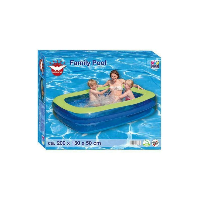 Happy people - piscina gonflabila family pool cu 2 inele 200 x 150 x 50 cm