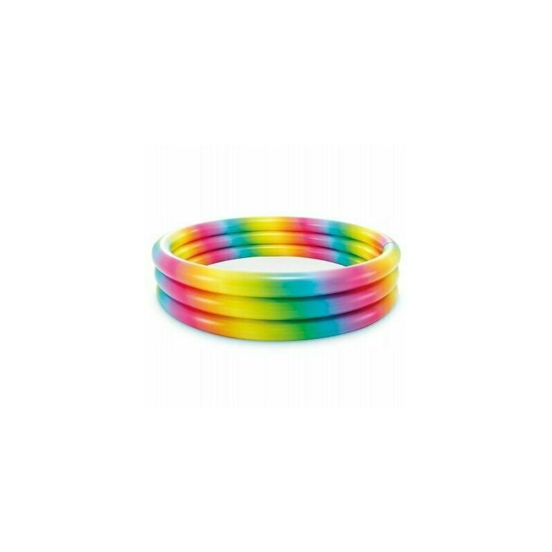 Intex - Piscina gonflabila multicolor pentru copii, 58439 Rainbow, 330 Litri, 147 x 33 CM