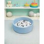 Piscina uscata, New Baby, Cu 150 de bile (Alb, gri), Din tesatura fina cu certificare Oeko-Tex Standard 100, Dimensiune 83 x 83 x 30 cm, Blue - 5