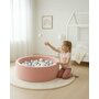 Piscina uscata, New Baby, Cu 150 de bile (Alb, gri), Din tesatura fina cu certificare Oeko-Tex Standard 100, Dimensiune 83 x 83 x 30 cm, Pink - 2