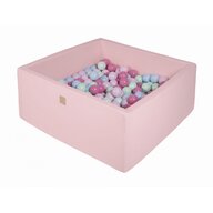 Piscina uscata cu 200 de bile (mint, baby blue, roz deschis, roz pastel) MeowBaby  , 90x90x40 cm, Roz deschis