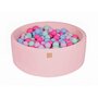 MeowBaby® - Piscina cu bile,  Cu 200 bile, Mint  Babyblue  Roz  Pastel Roz, 90x30 cm, Roz - 6