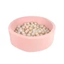Piscina uscata, BabyTrold, Cu 100 bile, Fara ftalati si BPA, Husa detasabila, 90x90x30 cm, 18 luni+, Roz