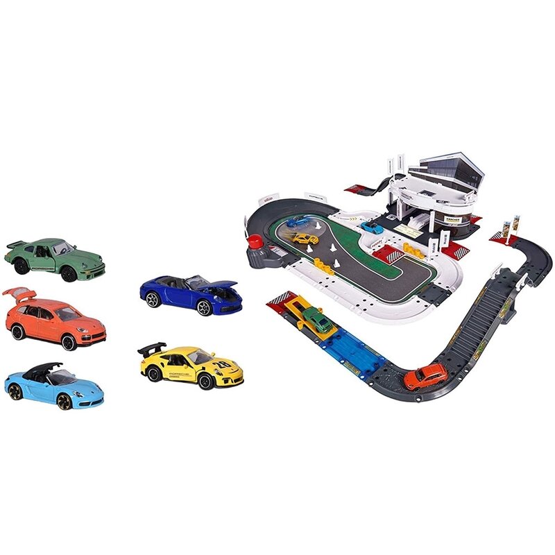 Majorette - Pista de masini Porsche Experience Center , Creatix, Cu 5 masinute