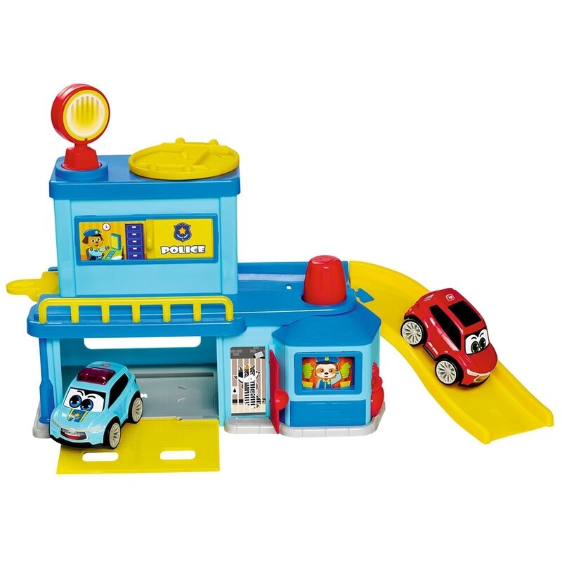 Simba - pista de masini abc happy police station cu 2 masinute