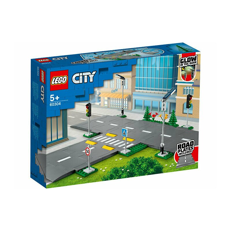 Lego - set de constructie placi de sosea ® city, pcs 112