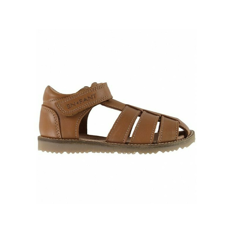 Plain big camel 26 - sandale din piele cu inchidere velcro pentru copii