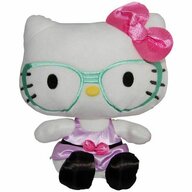 Play by Play - Jucarie din plus Hello Kitty cu ochelari si rochie mov, 23 cm