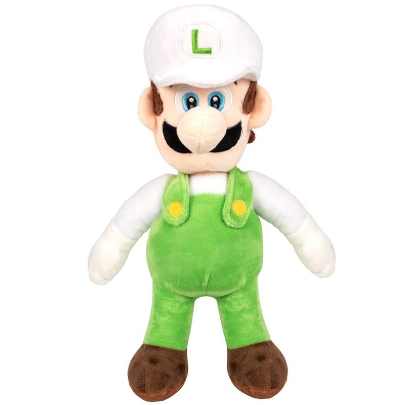 Play by play - jucarie din plus luigi fire (sapca alba), super mario, 38 cm