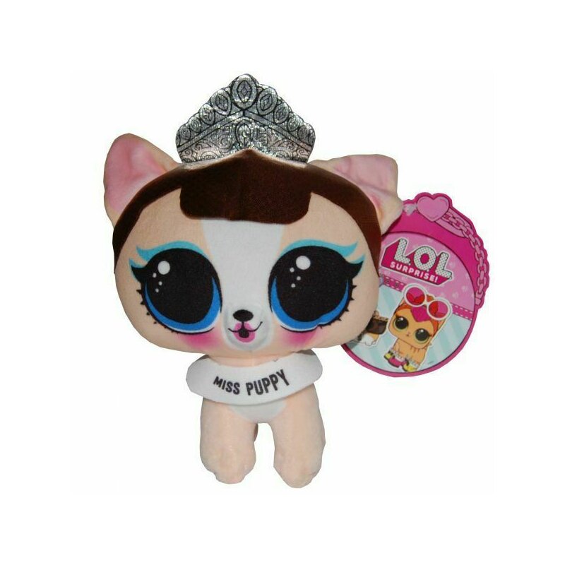 Play by play - jucarie din plus si material textil miss puppy, l.o.l. surprise! pets, 18 cm