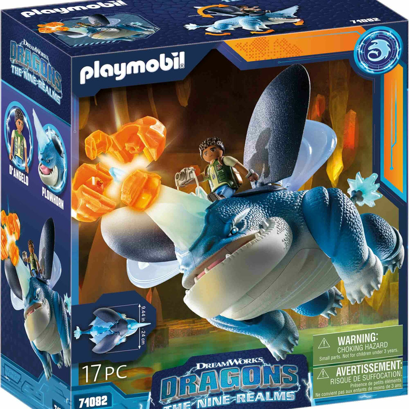 Playmobil - dragons: plowhorn & d'angelo