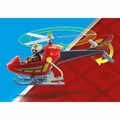 Playmobil - Elicopter De Pompieri Cu 2 Figurine
