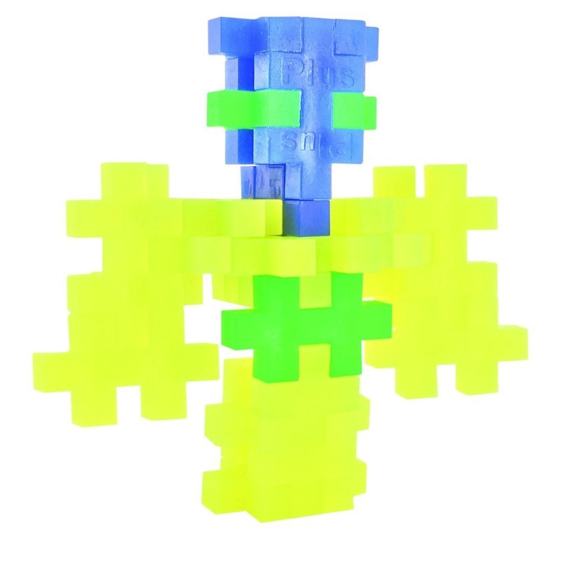 Plus plus - set mix neon, 100 piese/tub
