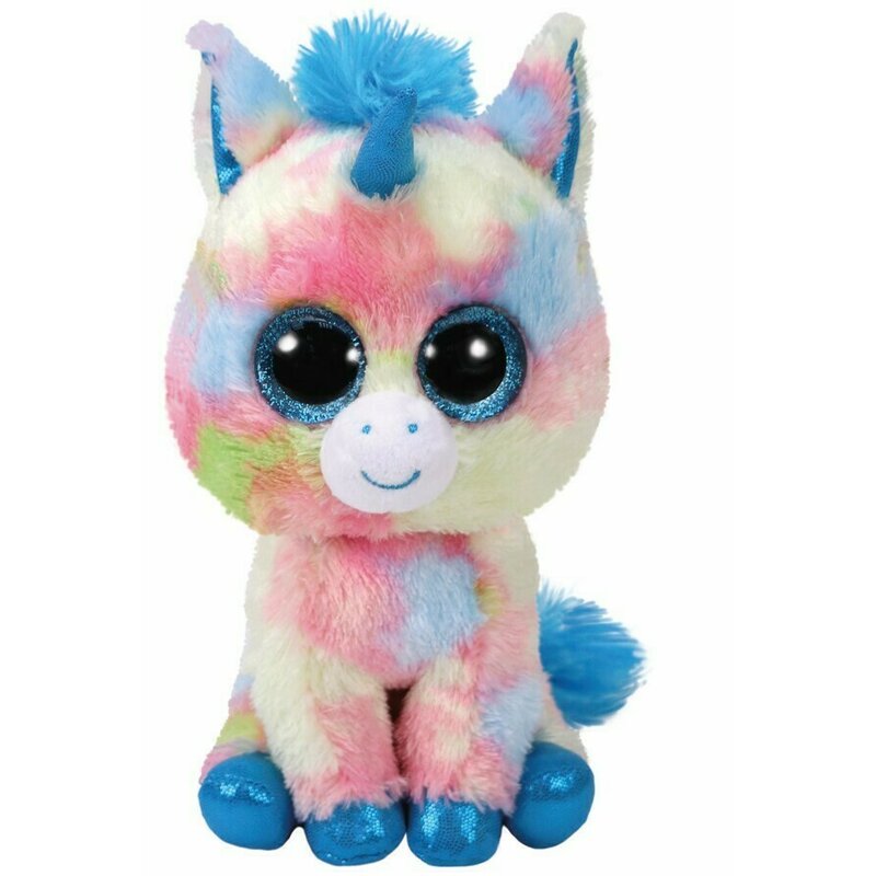 Ty - jucarie din plus unicornul blitz , boos , 15 cm, albastru