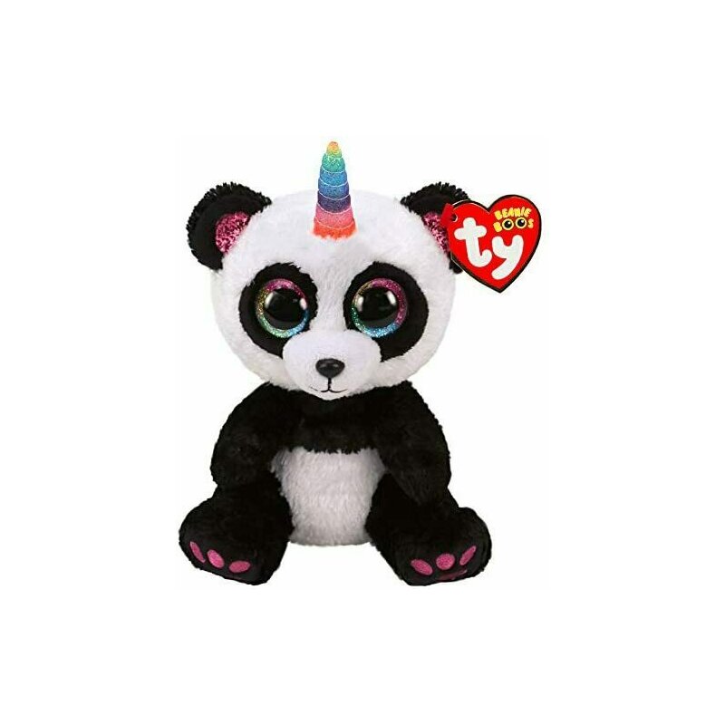 Ty - jucarie din plus paris ursultul panda unicorn , boos , 15 cm