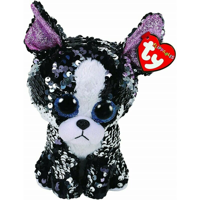 TY - Jucarie din plus Terrierul Opper , Boos , 15 cm, Cu paiete