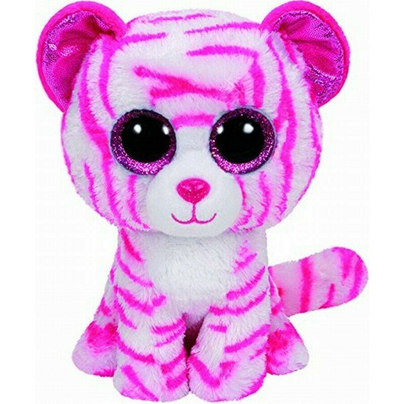 Ty - jucarie din plus asia tigru , boos , 24 cm, alb