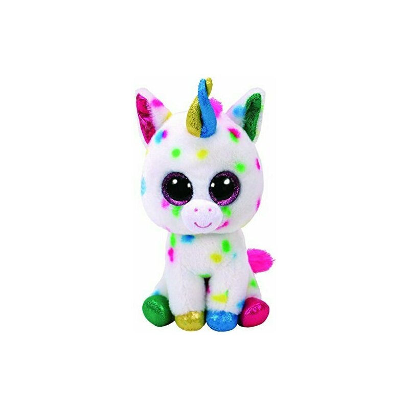Ty - jucarie din plus unicornul harmonie , boos , 24 cm, cu buline, multicolor