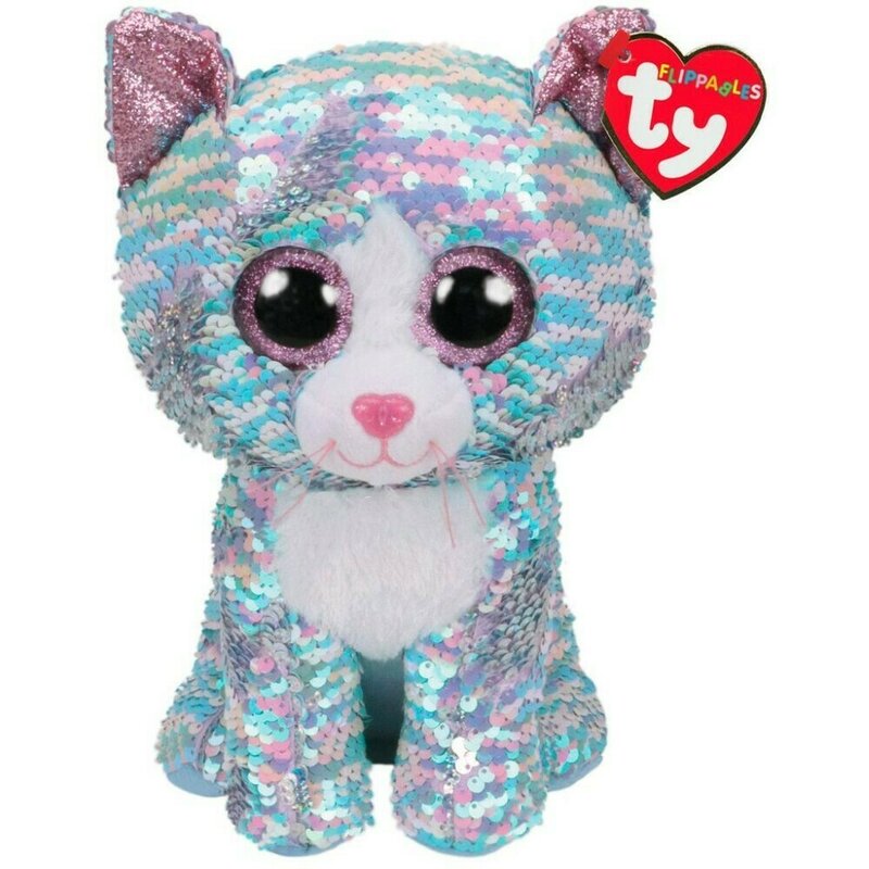 Ty - jucarie din plus pisicuta whimsy , boos , 42 cm, cu paiete