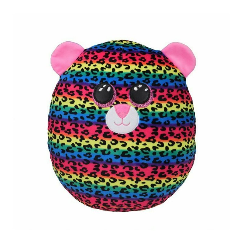 Ty - jucarie din plus leopard dorry , squish, 22 cm, multicolor