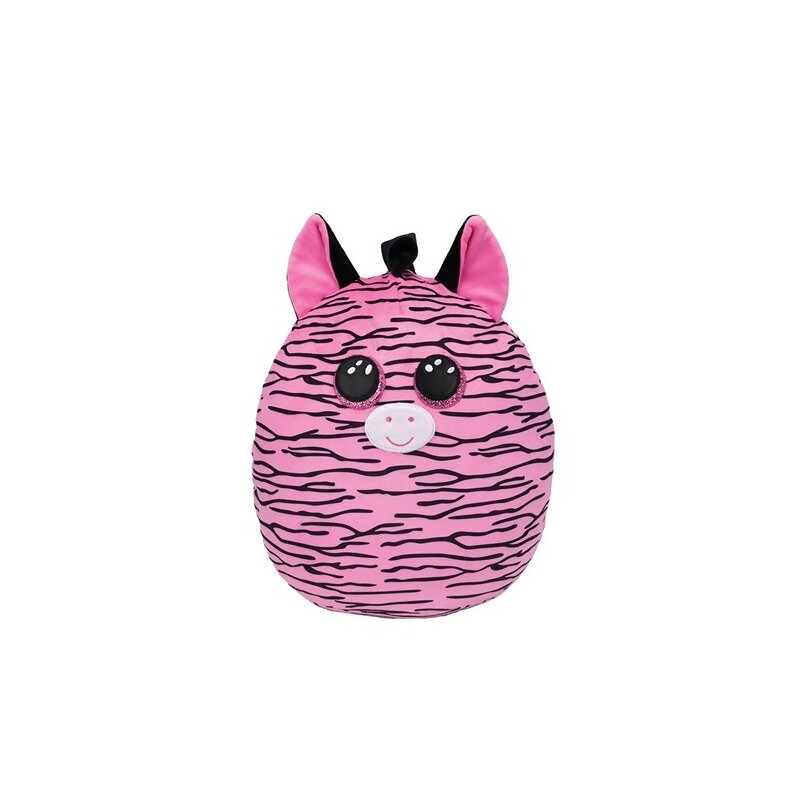 Ty - jucarie din plus zebra zoey , squish, 22 cm, multicolor
