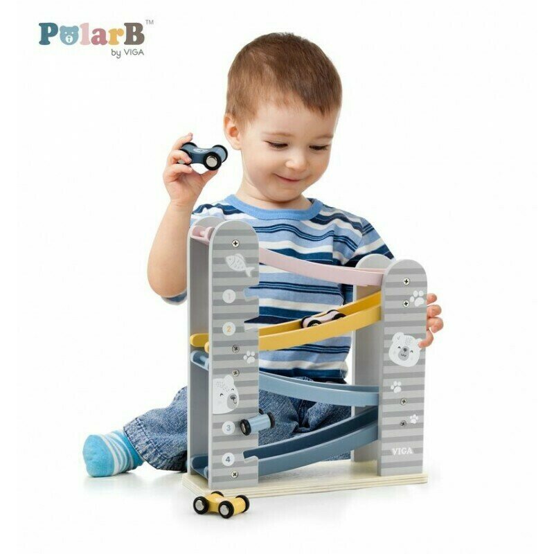 Viga - pista de masini zig zag , polarb