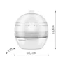 Pompa de san, BabyOno, 2  in 1, Colecteaza si pompeaza, Compacta, Special conceputa pentru sutien, Fara BPA, 60 ml, Alb - 5