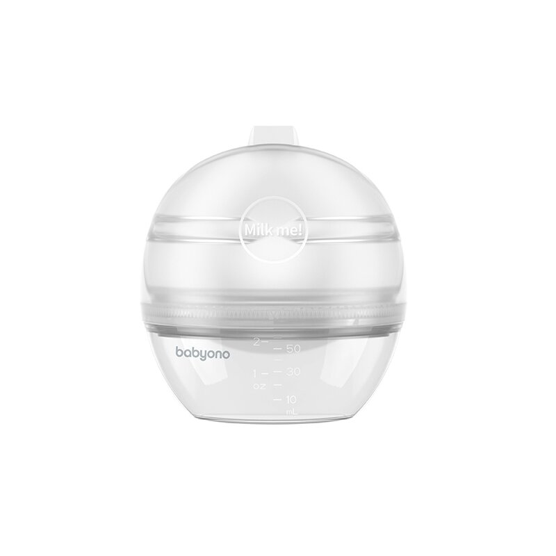 Pompa de san, BabyOno, 2 in 1, Colecteaza si pompeaza, Compacta, Special conceputa pentru sutien, Fara BPA, 60 ml, Alb