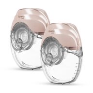 Pompa de san, Lionelo, Fidi Free Slim Duo, Portabila, Cu accesorii, Hands-free, Trifazata, Panou control, Autonomie pana la 3 h, 9 functii de masaj, Silentioasa- 40 db, Capacitate 150 ml, Roz