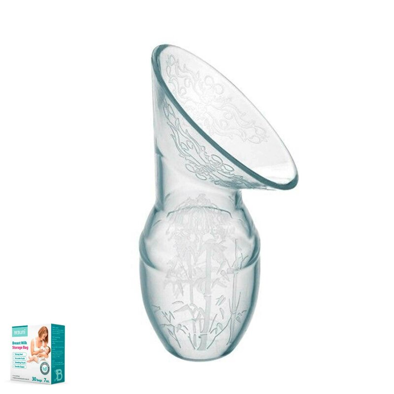 Bebumi - pompa de san manuala silicone + 30 pungi