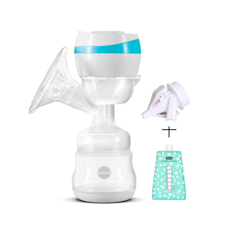 Bebumi - pompa san bs1 blue + adaptor 5.2 cm + 20 pungi deluxe