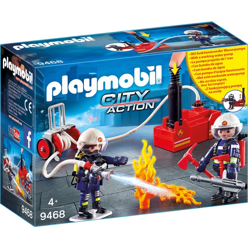 Playmobil - Pompieri cu pompa de apa