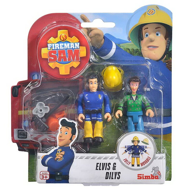 Simba - POMPIERUL SAM SET FIGURINE ELVIS SI DILYS 7.5CM