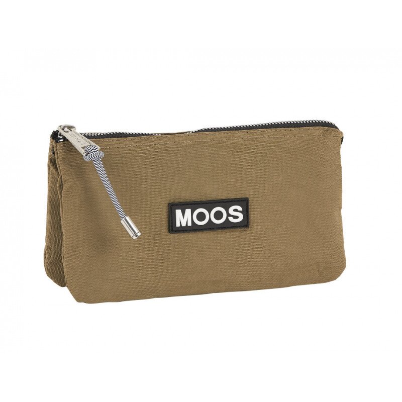 Portfard dama cu 3 fermoare moos casual bej