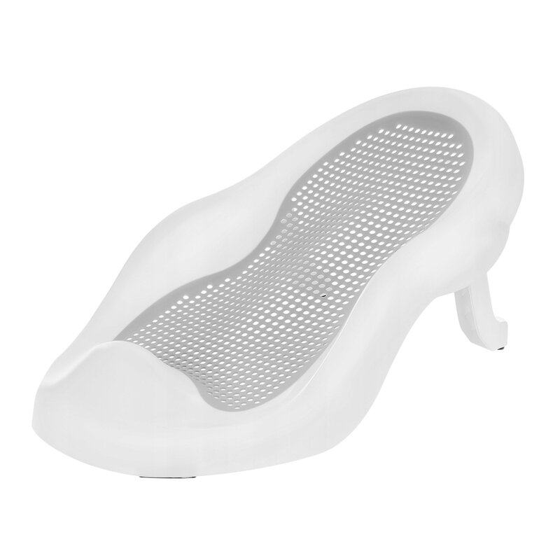 Sezlong de baie, Primabobo, Potrivit pentru cazile standard si pliabile, Cu forma ergonomica, Cu picioare antiderapante, 56 x 30 x 23 cm, 0-12 luni, Gri